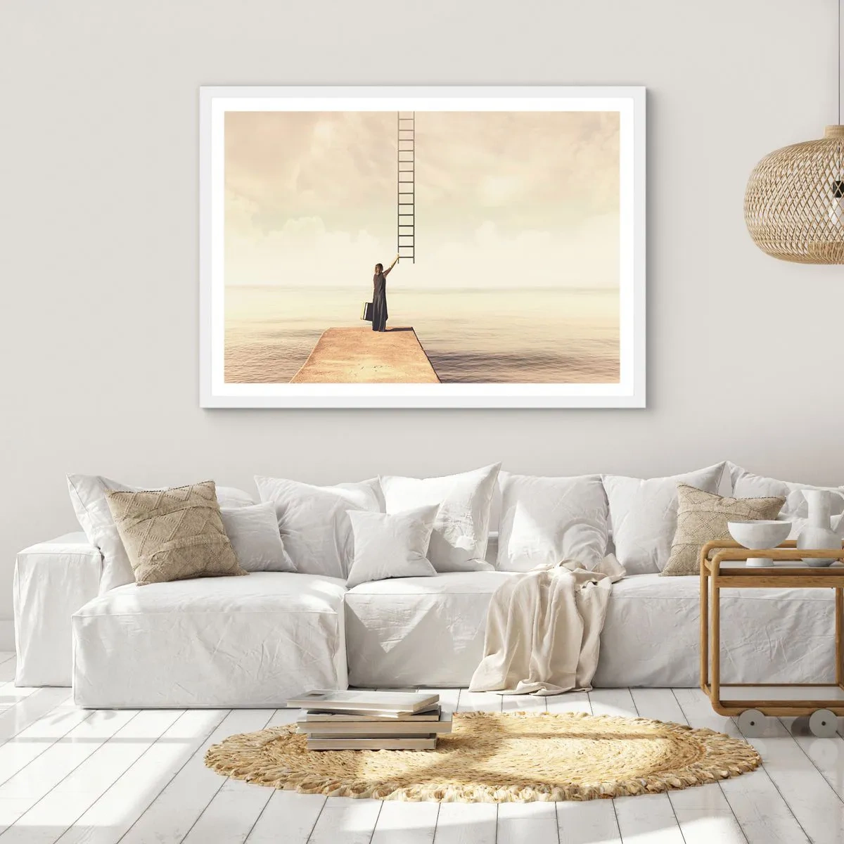 Poster in cornice bianca - Viaggio magico - 91x61 cm