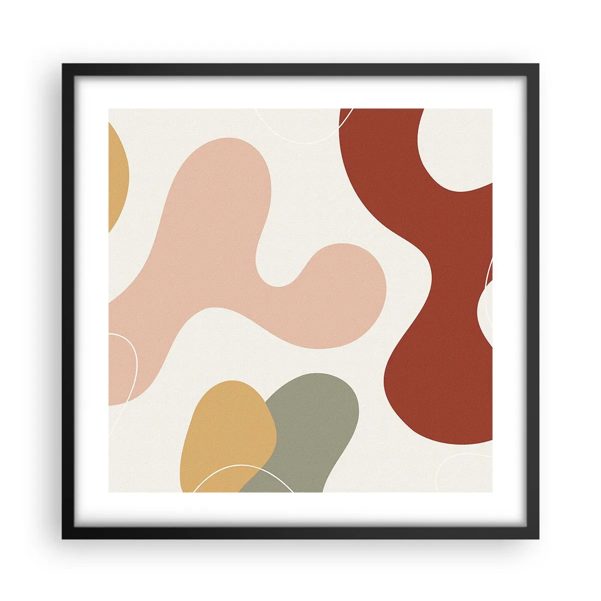 Poster in cornice nera - Ghirigori - 50x50 cm