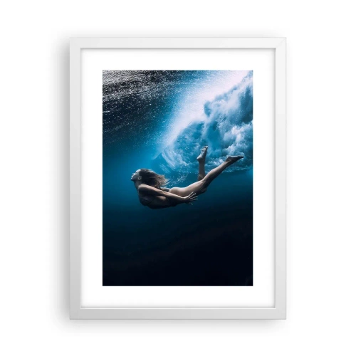 Poster in cornice bianca - Moderna sirena - 30x40 cm