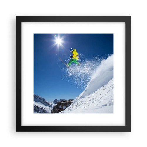 Poster in cornice nera - Ballando con i monti - 30x30 cm