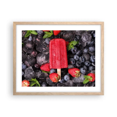 Poster in cornice rovere chiaro - Il sapore della calda estate - 50x40 cm