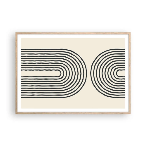 Poster in cornice rovere chiaro - Tra un attimo... - 100x70 cm