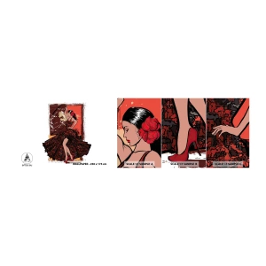 Campione di Fotomurale Adesivo Deluxe Sticker - Al ritmo del cuore - Ballerino, Flamenco, Danza - 100x30 cm