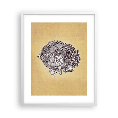 Poster in cornice bianca - Decorazioni dell'oceano - 40x50 cm