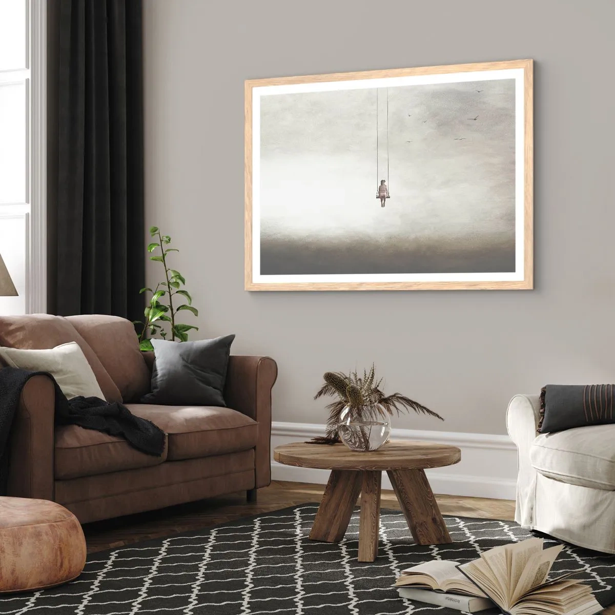 Poster in cornice rovere chiaro - Il bambino che è in noi - 100x70 cm