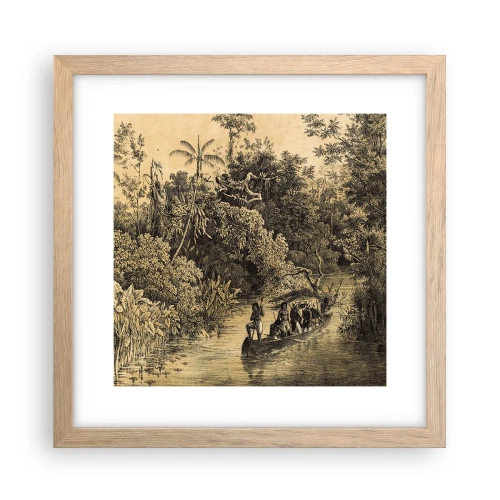 Poster in cornice rovere chiaro - Viaggio alla fonte - 30x30 cm