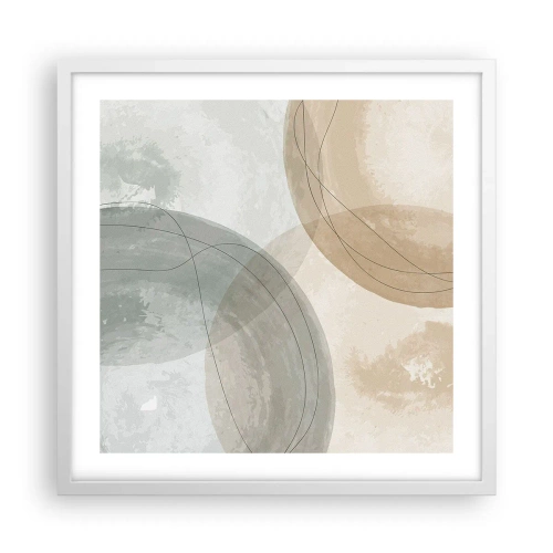 Poster in cornice bianca - Compenetrazione di mondi - 50x50 cm