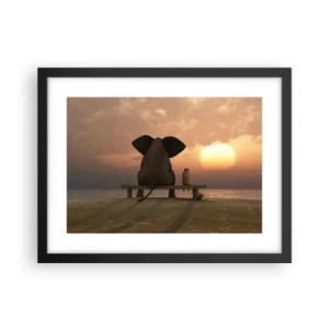 Poster in cornice nera - A volte bisogna tacere - 40x30 cm