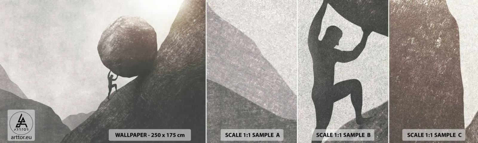 Campione Di Fotomurale Standard Eco - Credo contro ogni speranza - Astrazione, Pezzo, Forza - 100x30 cm