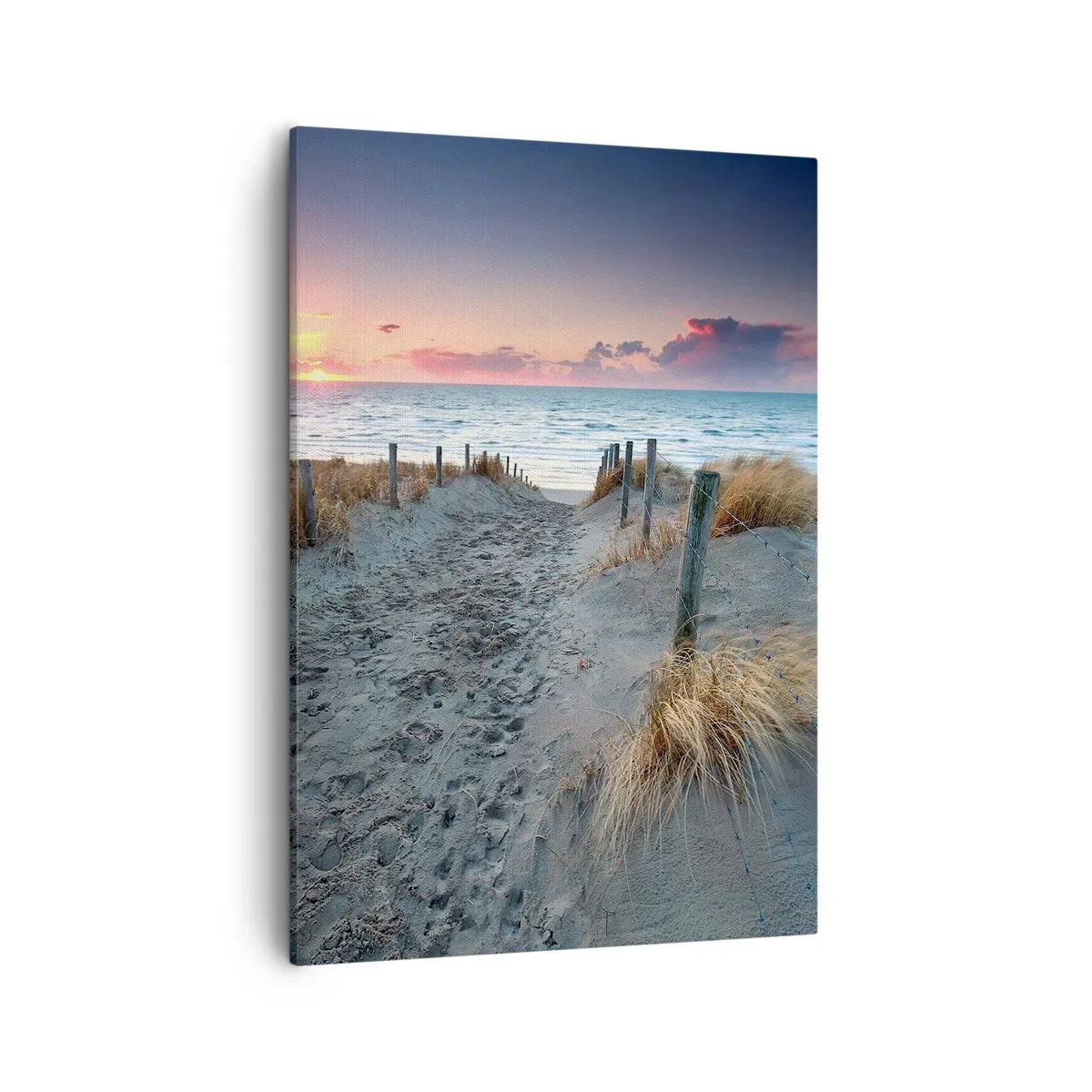 Quadro su tela - Stampe su Tela - Sentiero che porta alla spiaggia al tramonto - 50x70cm - Hai versato un arcobaleno di luce radiosa... - Decorazione murale moderna per soggiorno e camera da letto ARTTOR