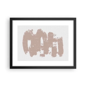 Poster in cornice nera - Astrazione in un rosa mite - 40x30 cm