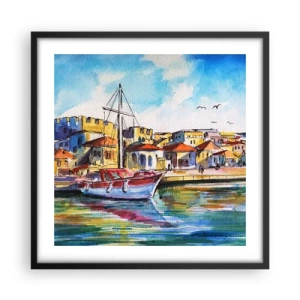 Poster in cornice nera - Un colorato pomeriggio - 50x50 cm