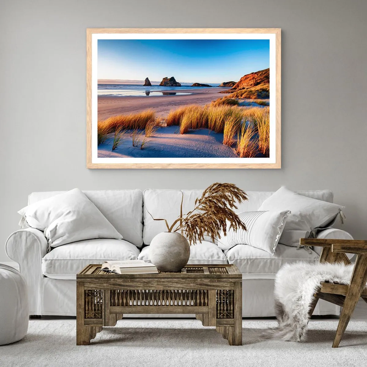 Poster in cornice rovere chiaro - Per i cercatori di pace - 40x30 cm