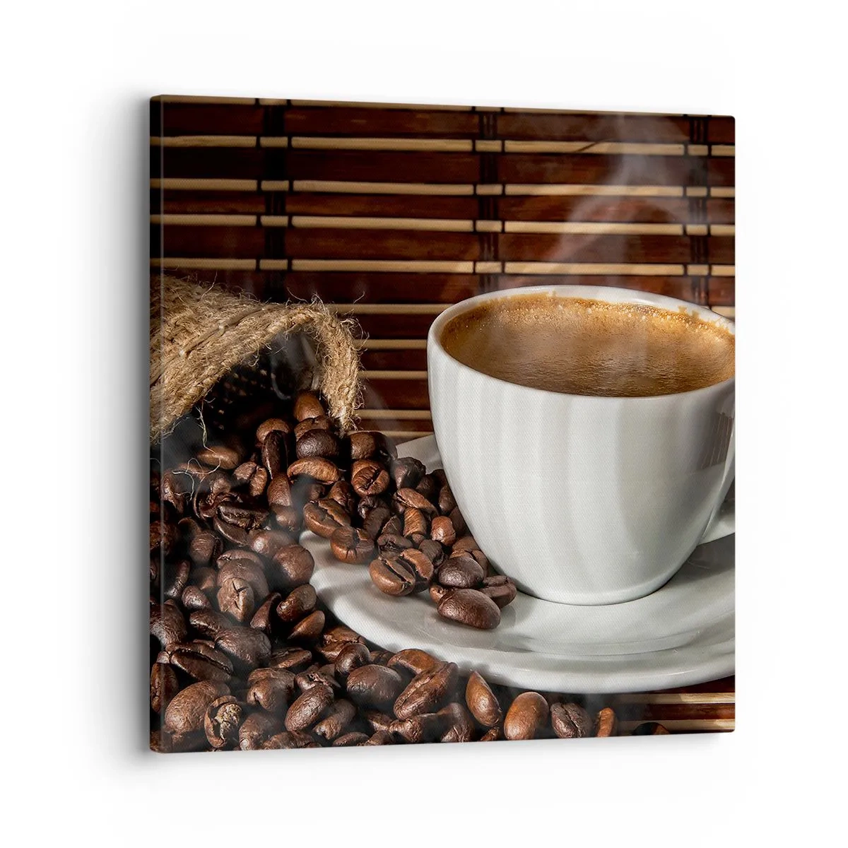 Quadro su tela - Stampe su Tela - Nero del carbone, trasparenza dell'ambra - 30x30 cm