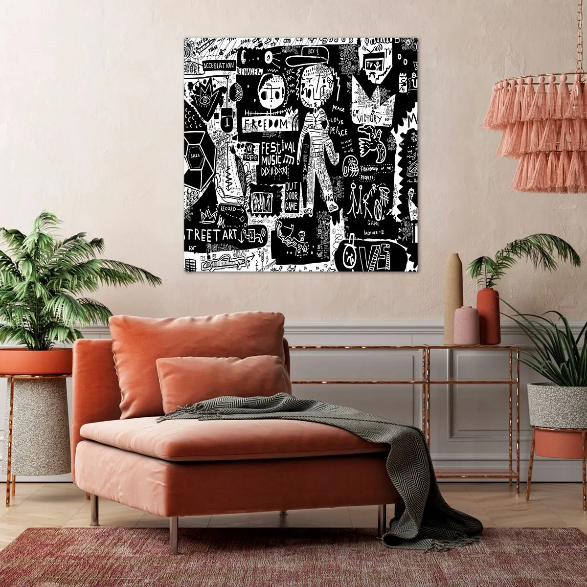 Quadro su tela - Stampe su Tela - Gioventù spirituale di giustizia e gioia - 60x60 cm