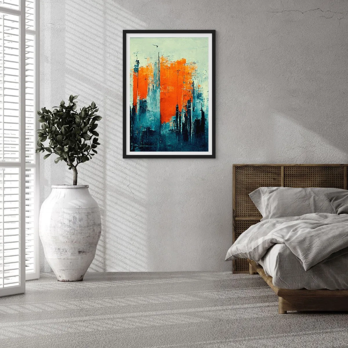 Poster in cornice nera - Paesaggio moderno - 61x91 cm