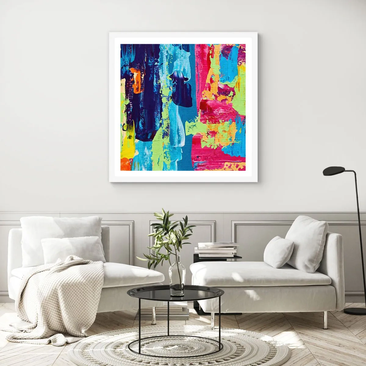 Poster in cornice bianca - La vita è bella! - 50x50 cm