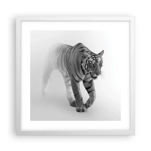 Poster in cornice bianca - Incantato nella nebbia - 40x40 cm