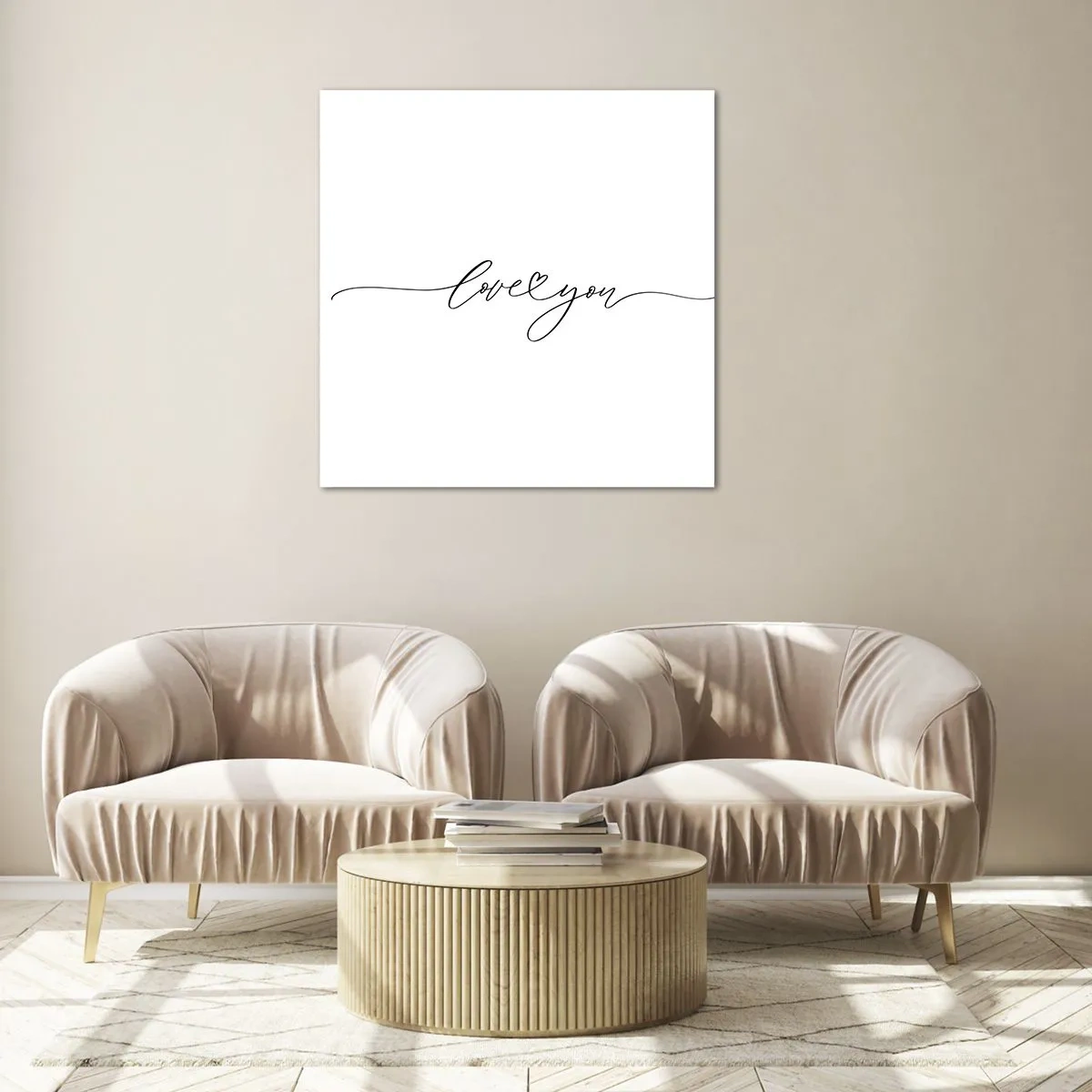 Quadro su vetro - Bianco e nero - 50x50 cm