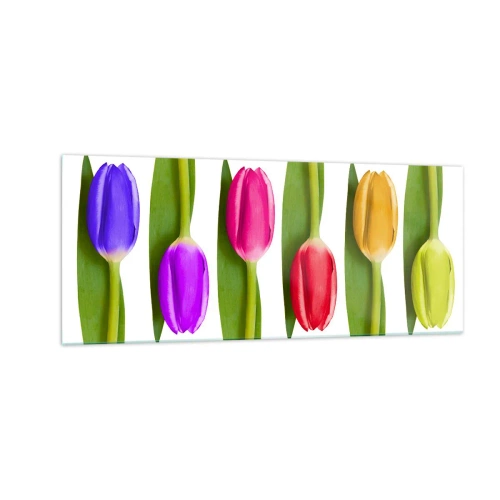 Quadro su vetro - Composizione arcobaleno - 100x40 cm