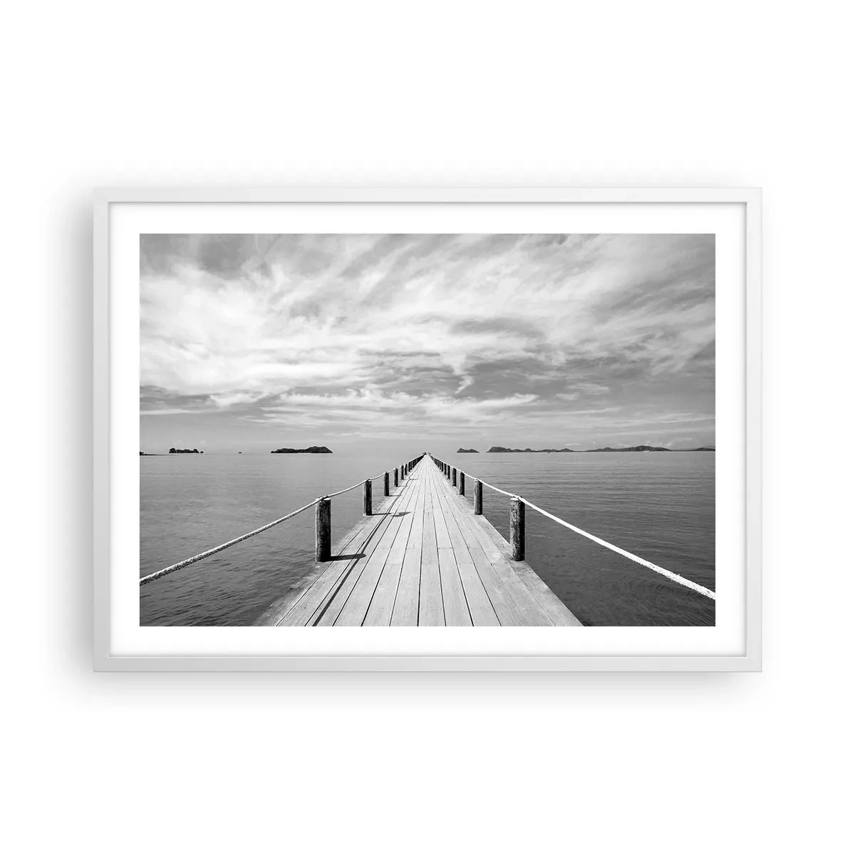 Poster in cornice bianca - Forse un viaggio... - 70x50 cm