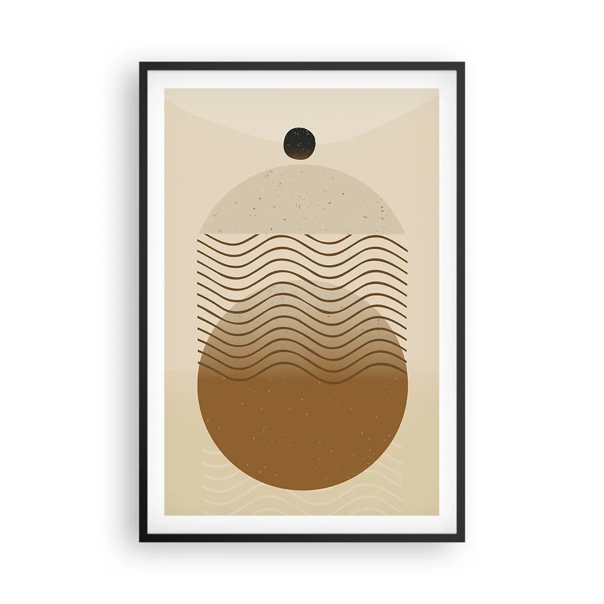 Poster in cornice nera - Sull'origine delle figure geometriche - 61x91 cm