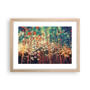 Poster in cornice rovere chiaro - La vita segreta delle foglie - 40x30 cm