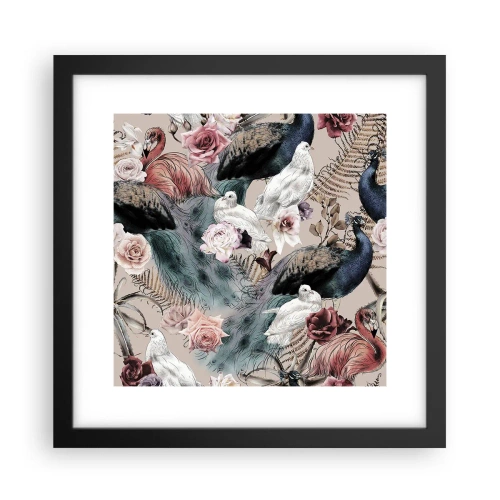 Poster in cornice nera - Nel giardino del palazzo - 30x30 cm