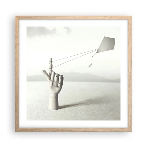 Poster in cornice rovere chiaro - Prova di forza - 50x50 cm