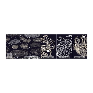 Campione di Fotomurale Adesivo Deluxe Sticker - Pizzo piumato - Piuma d'uccello, Grafica, Pezzo - 100x30 cm