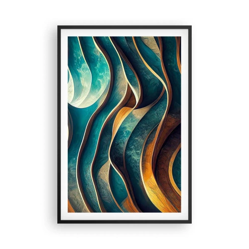 Poster in cornice nera - I meandri del blu - 61x91 cm