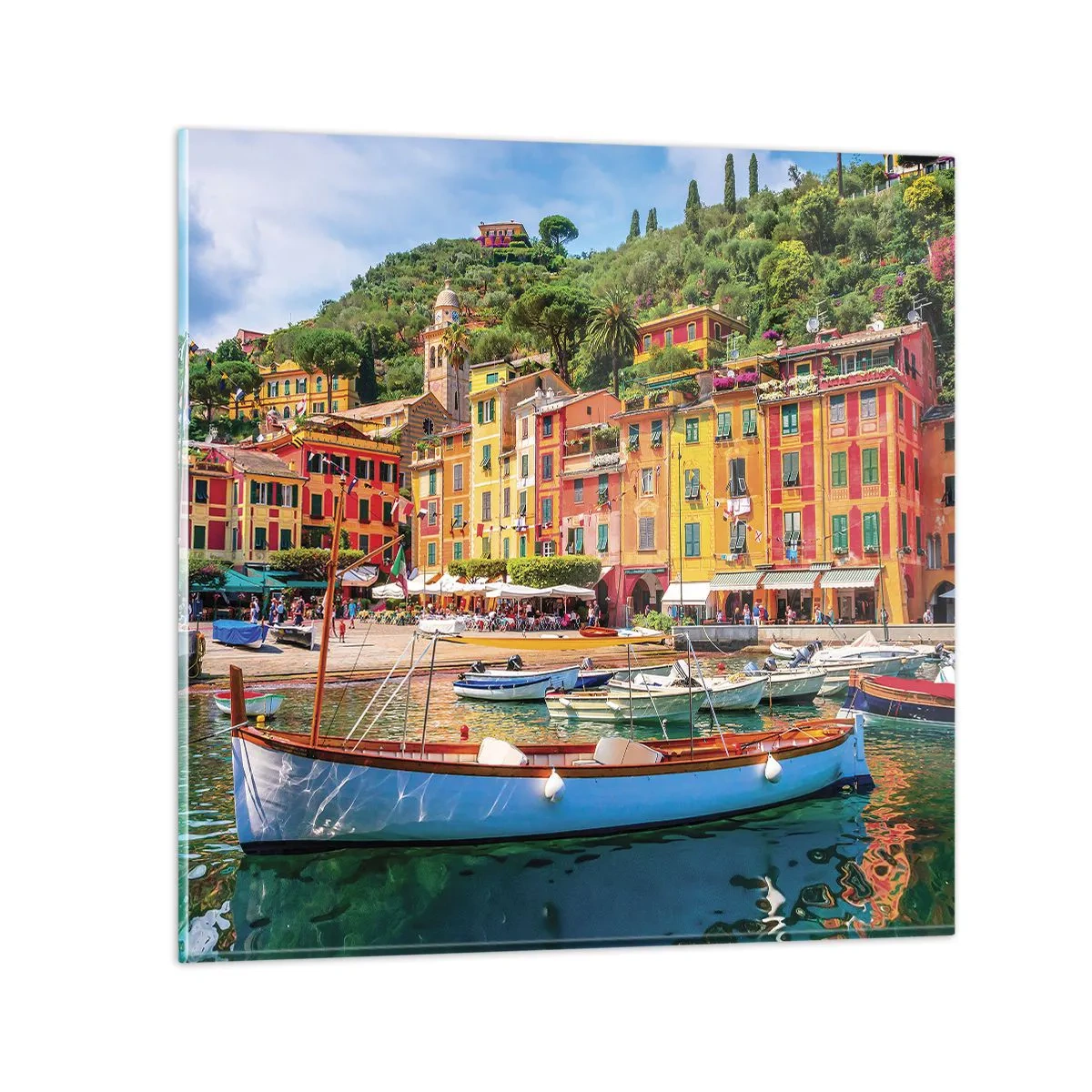 Quadro su vetro - Mattino italiano - 40x40 cm