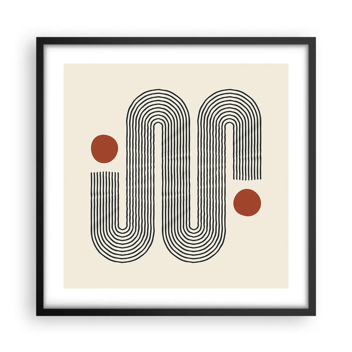 Poster in cornice nera - Dall'inizio alla fine - 50x50 cm