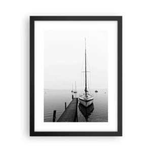 Poster in cornice nera - Pronti per il viaggio - 30x40 cm
