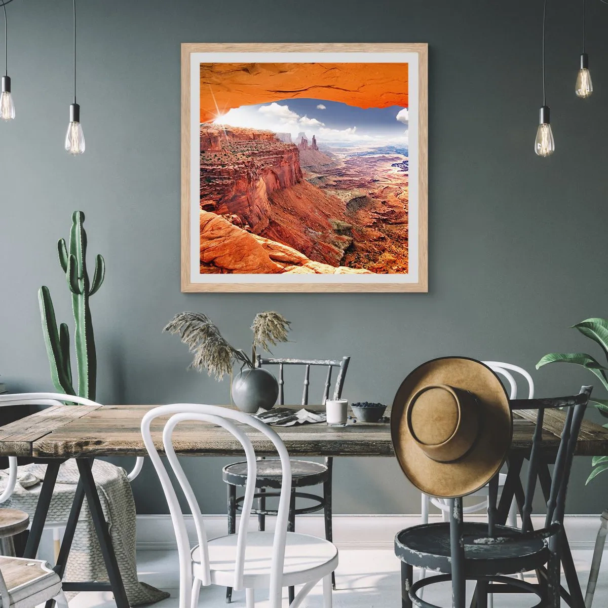 Poster in cornice rovere chiaro - Scolpiti dalla natura - 50x50 cm