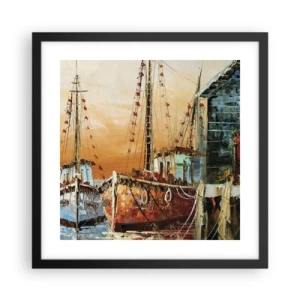 Poster in cornice nera - Ritorno tranquillo - 40x40 cm