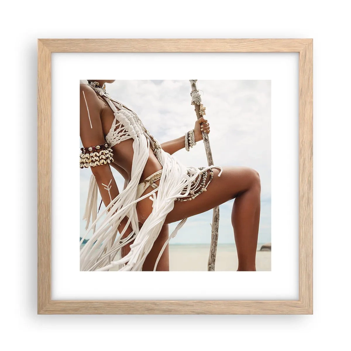 Poster in cornice rovere chiaro - La sacerdotessa del sole - 30x30 cm