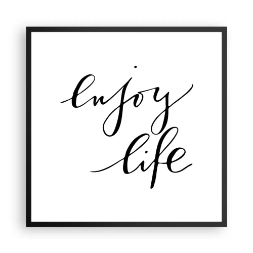 Poster in cornice nera - Niente da aggiungere... - 60x60 cm