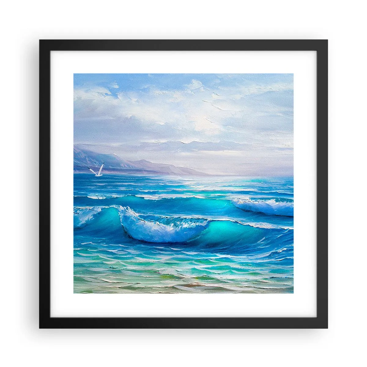 Poster in cornice nera - Porta sollievo - 40x40 cm