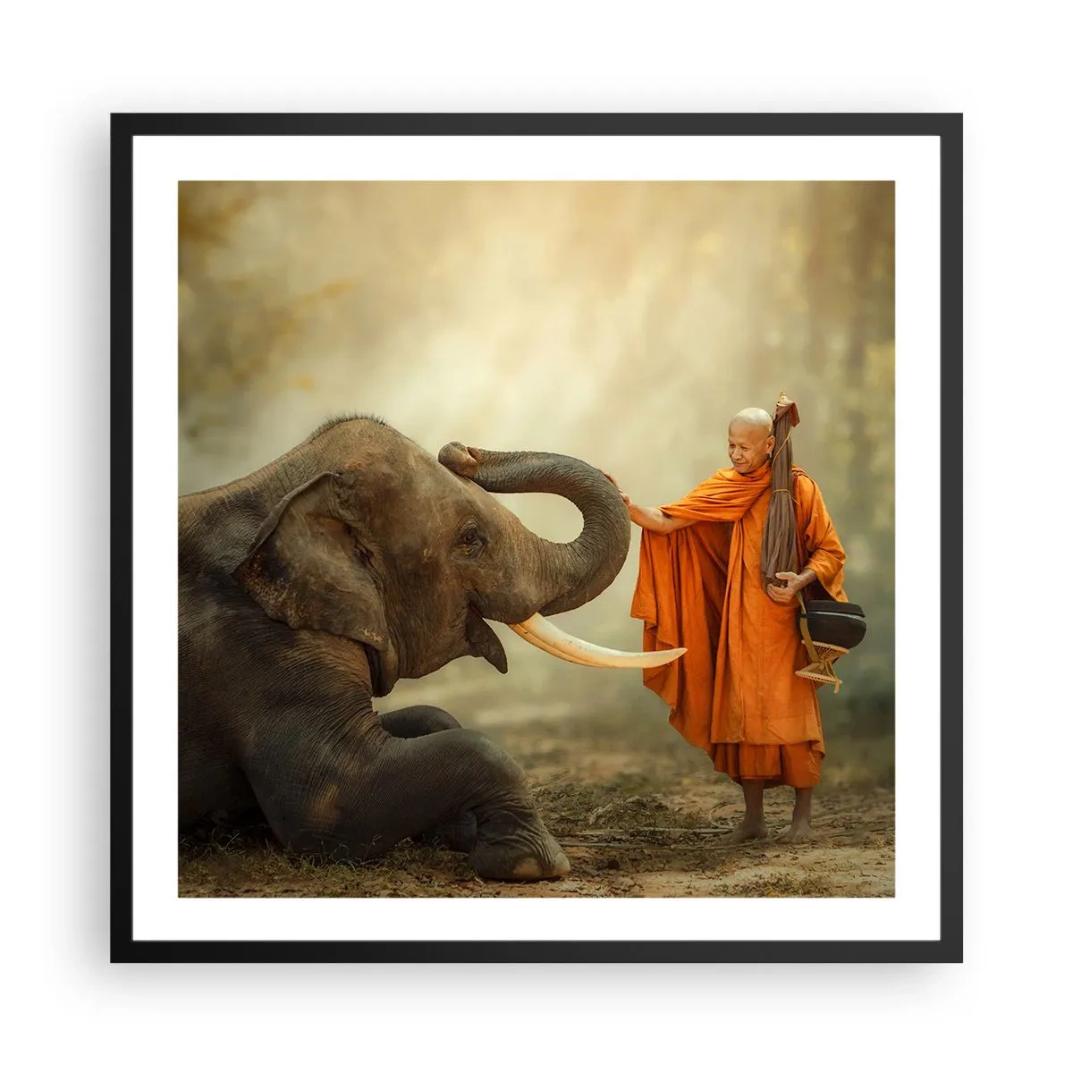 Poster in cornice nera - Incontro nel viaggio - 60x60 cm