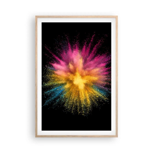 Poster in cornice rovere chiaro - La nascita dei colori - 61x91 cm