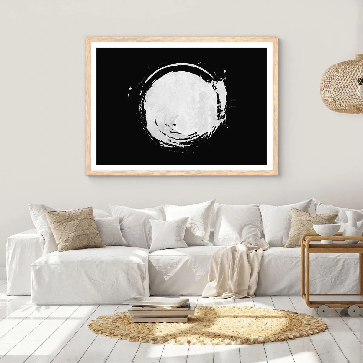 Poster in cornice rovere chiaro - Una buona soluzione - 100x70 cm