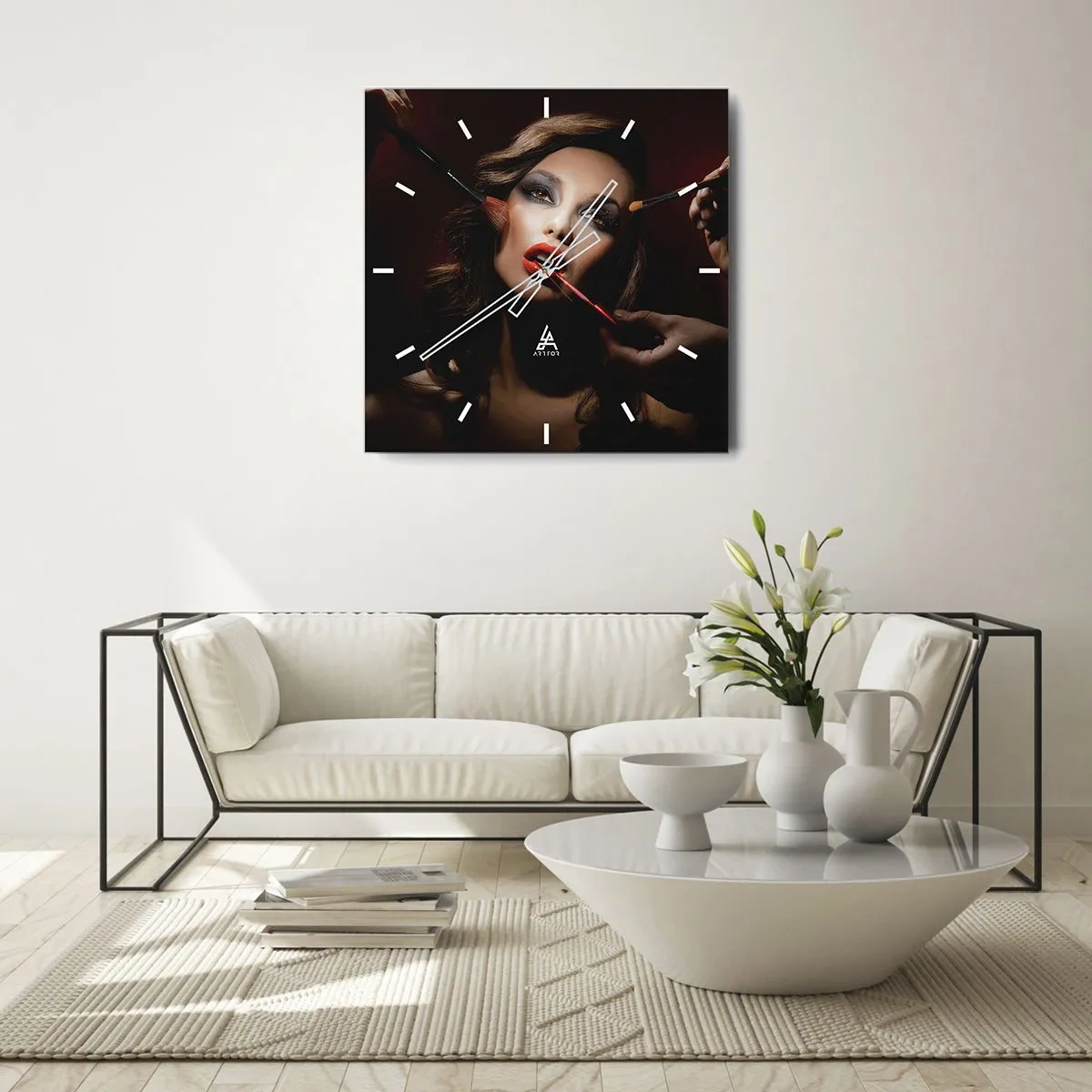 Orologio da parete - Orologio in Vetro - Bella sognante - 30x30 cm