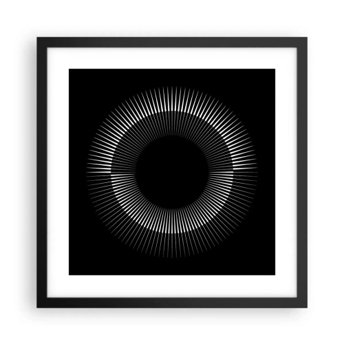 Poster in cornice nera - Sole nero - 40x40 cm