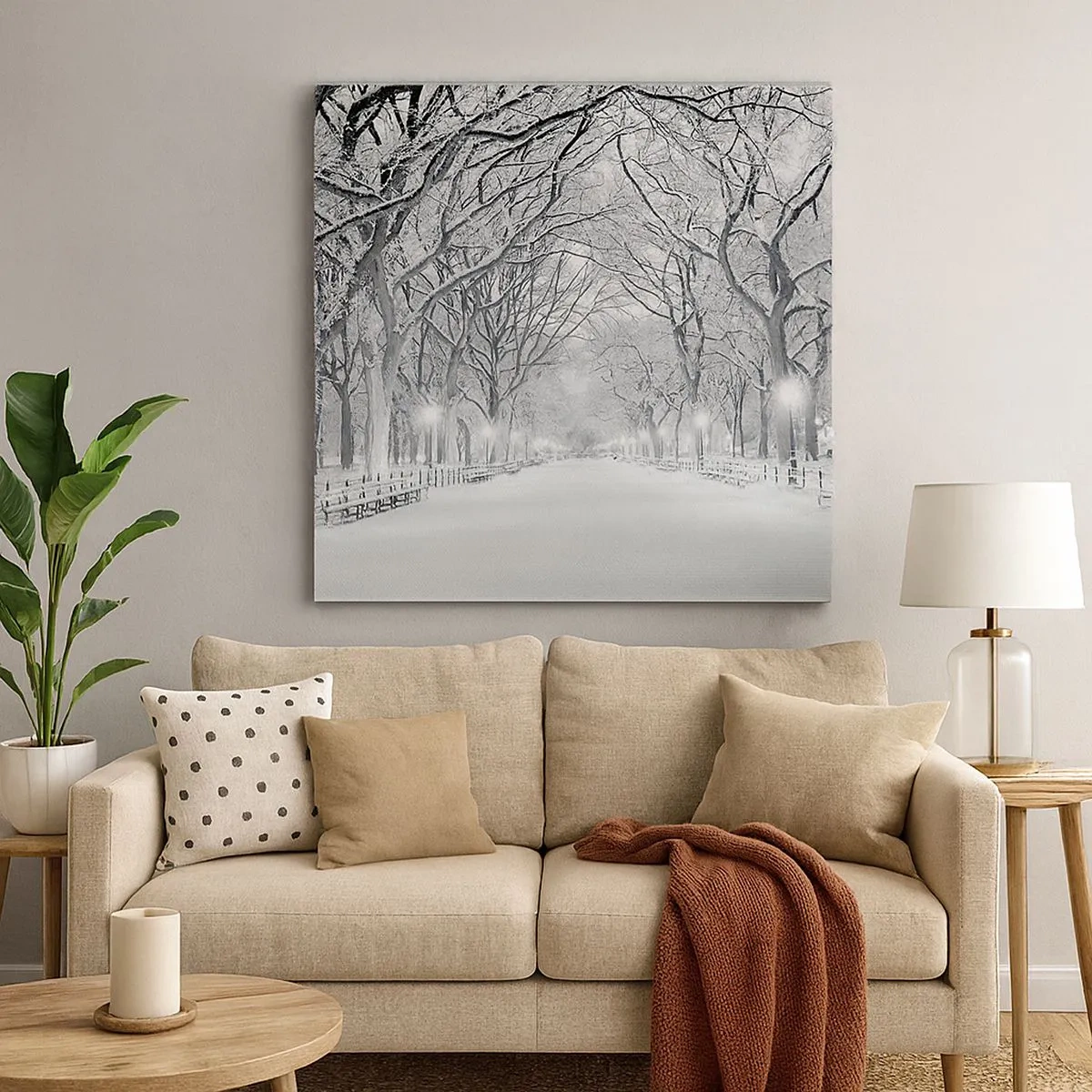 Quadro su tela - Stampe su Tela - Quattro stagioni: l'inverno - 30x30 cm