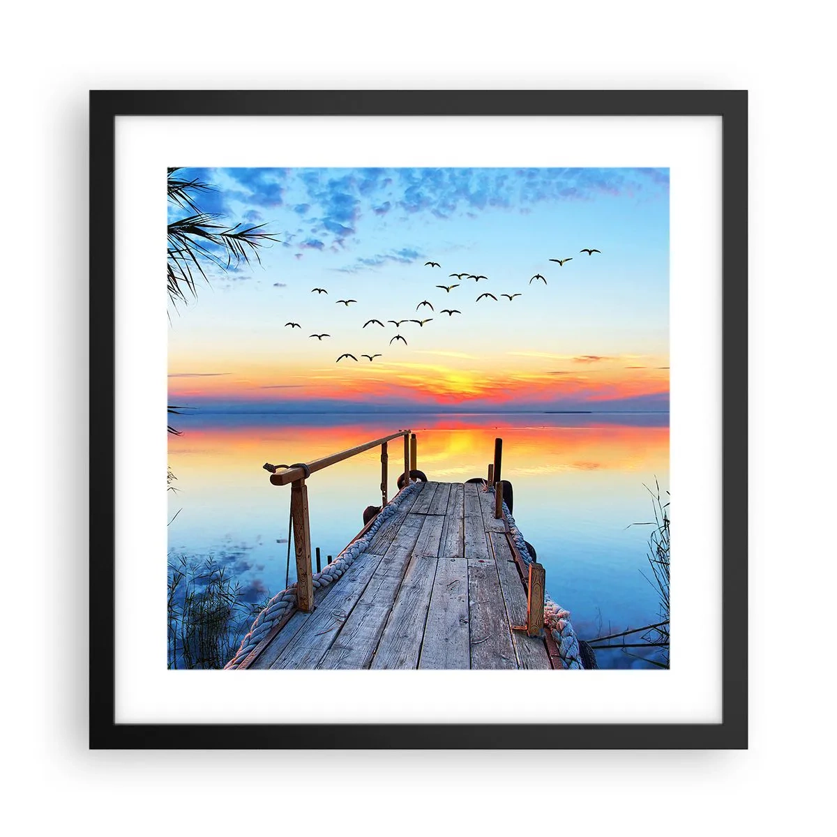 Poster in cornice nera - Il tempo del ritorno - 40x40 cm