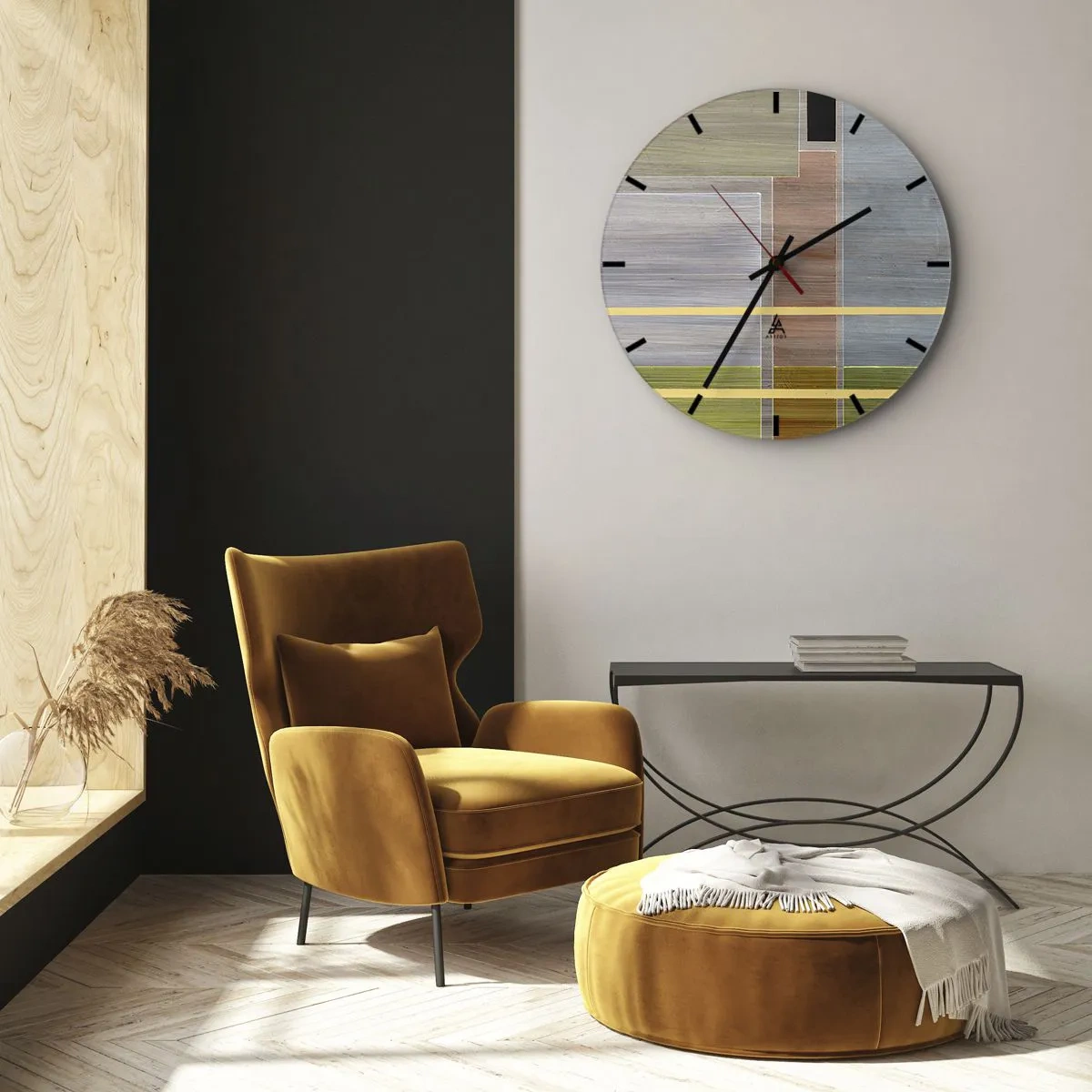 Orologio da parete - Orologio in Vetro - Semplice e tranquillo - 40x40 cm