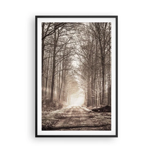 Poster in cornice nera - La cattedrale del bosco - 61x91 cm