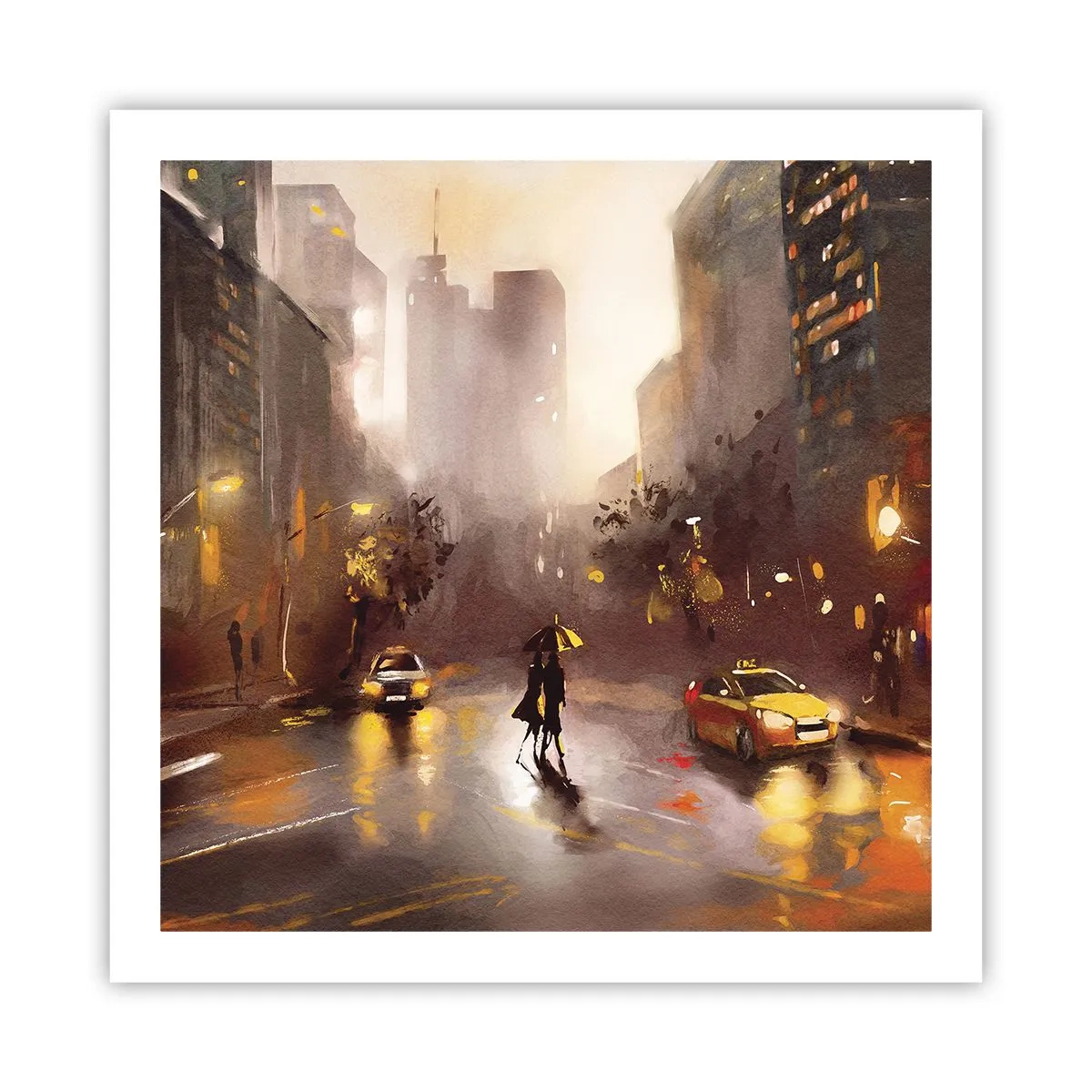 Poster - Nelle luci di New York - 60x60 cm