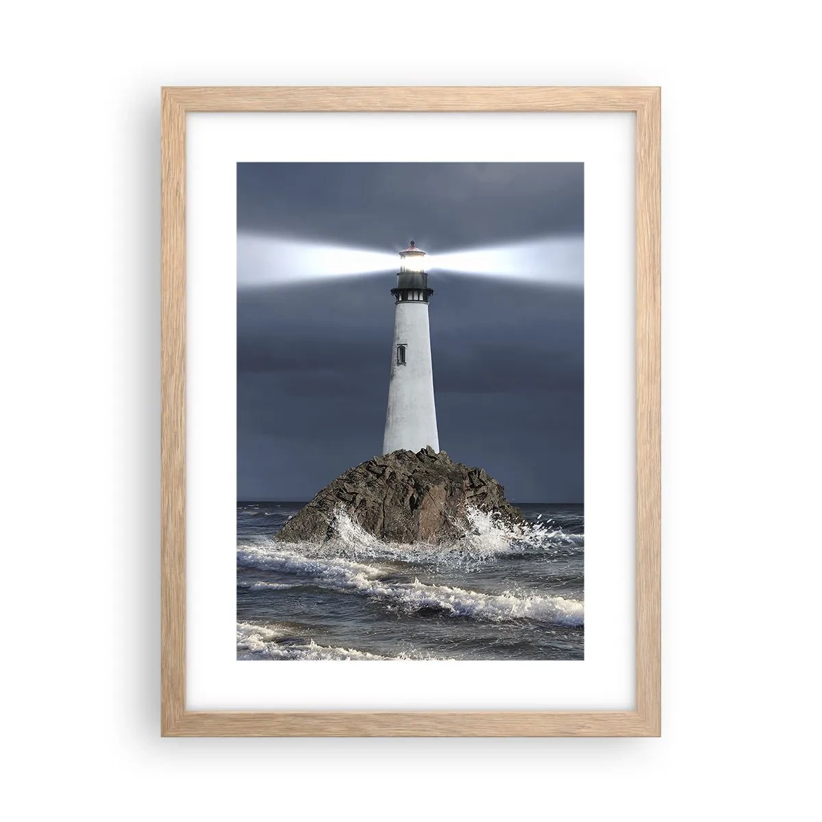 Poster in cornice rovere chiaro - Qui...qui... qui! - 30x40 cm